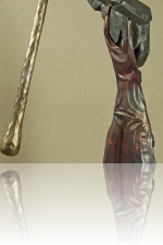 African woman pounding grain (Skulpture) Kunstschmied Mark Prouse